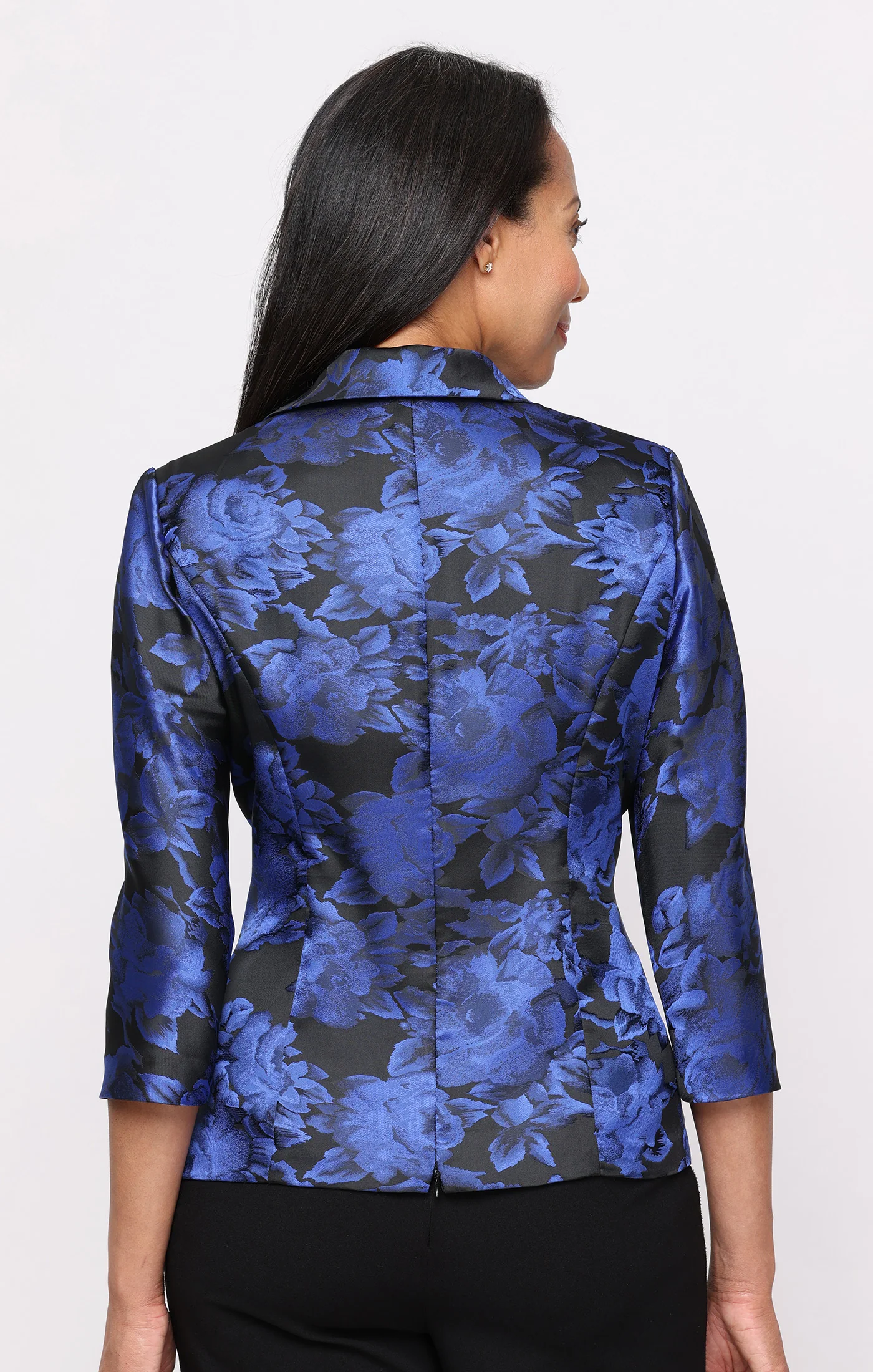 3/4 Sleeve Printed Jacquard Blouse - Image 2