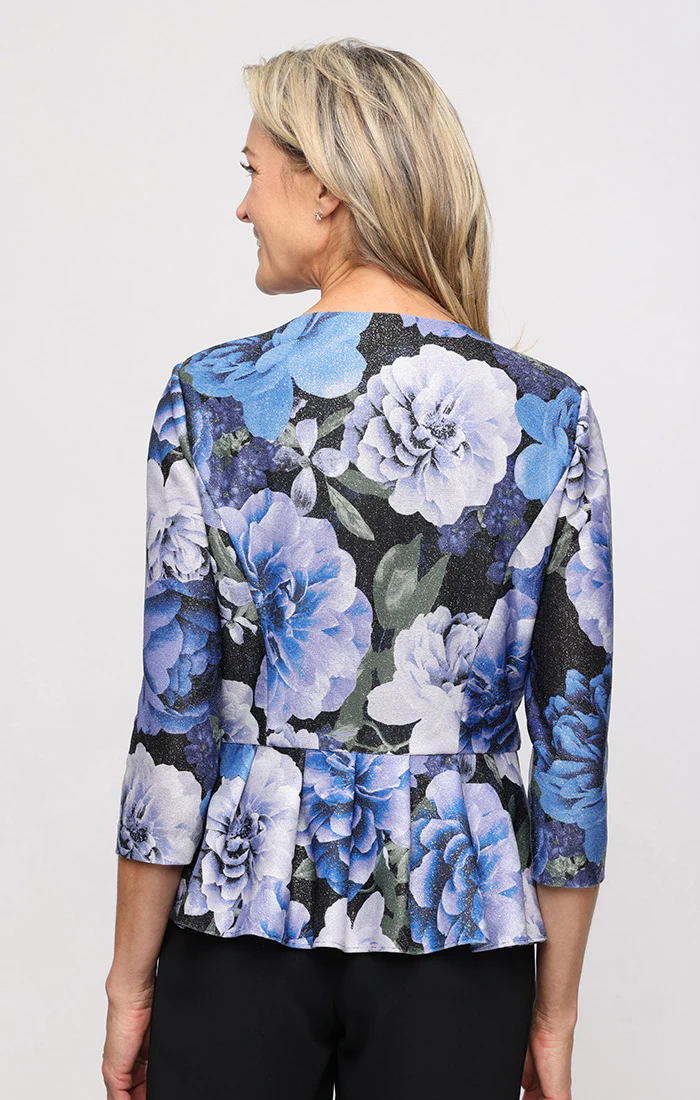 3/4 Sleeve Printed Button Front Blouse - Image 2