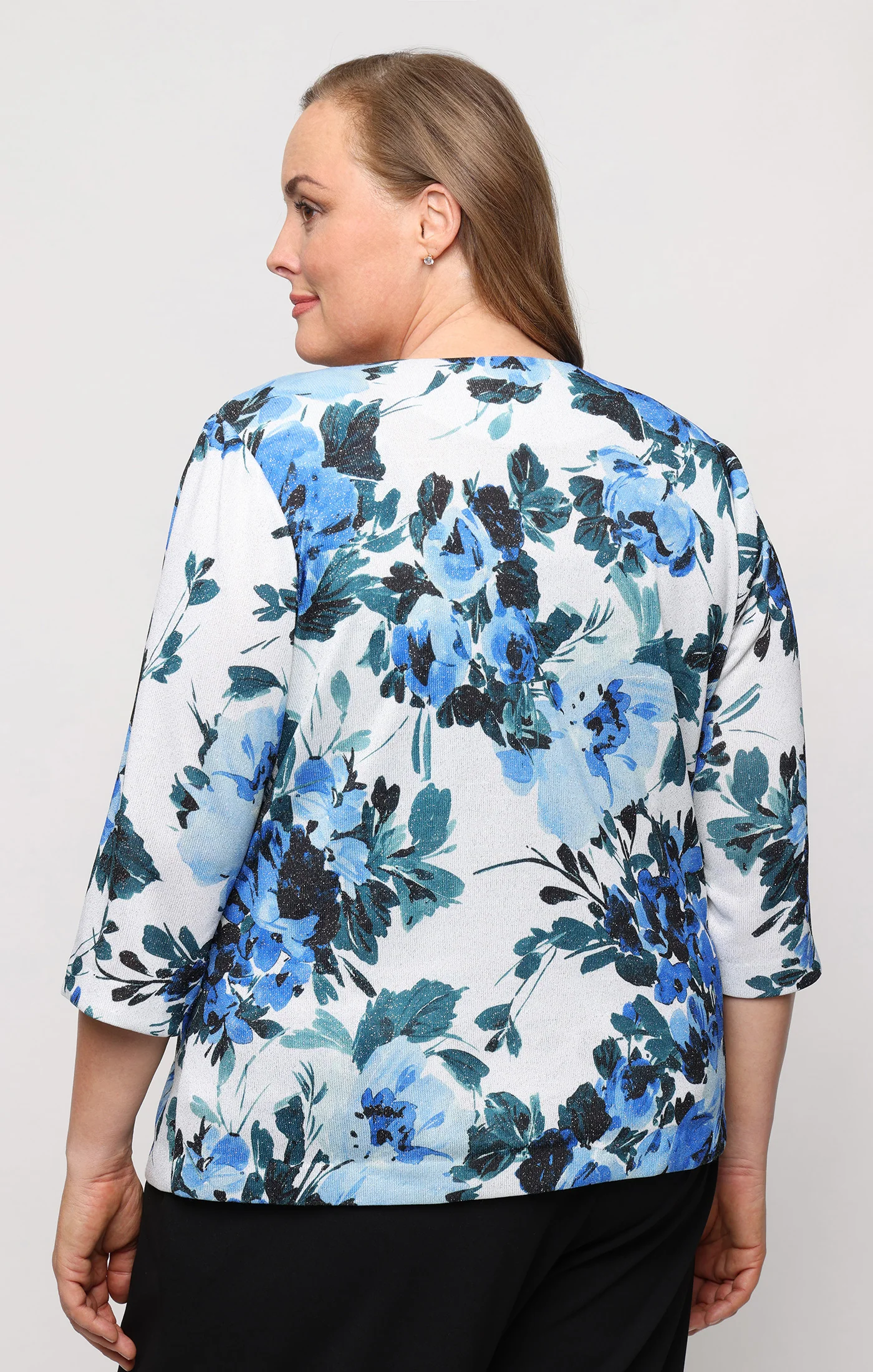 Plus - Metallic Knit Floral Twinset - Image 3