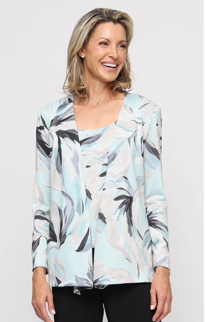 Regular - 3/4 Sleeve Metallic Knit Twinset