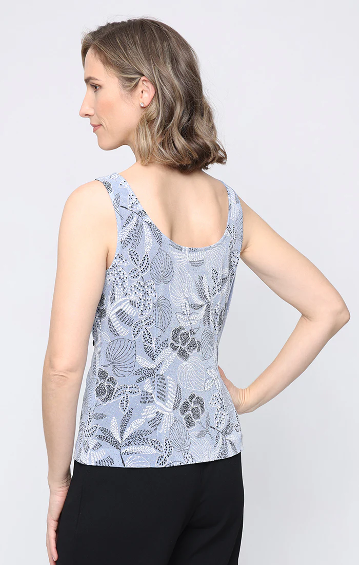 Plus - Printed Slinky Glitter Knit Twinset with Mandarin Neckline Jacket - Image 3