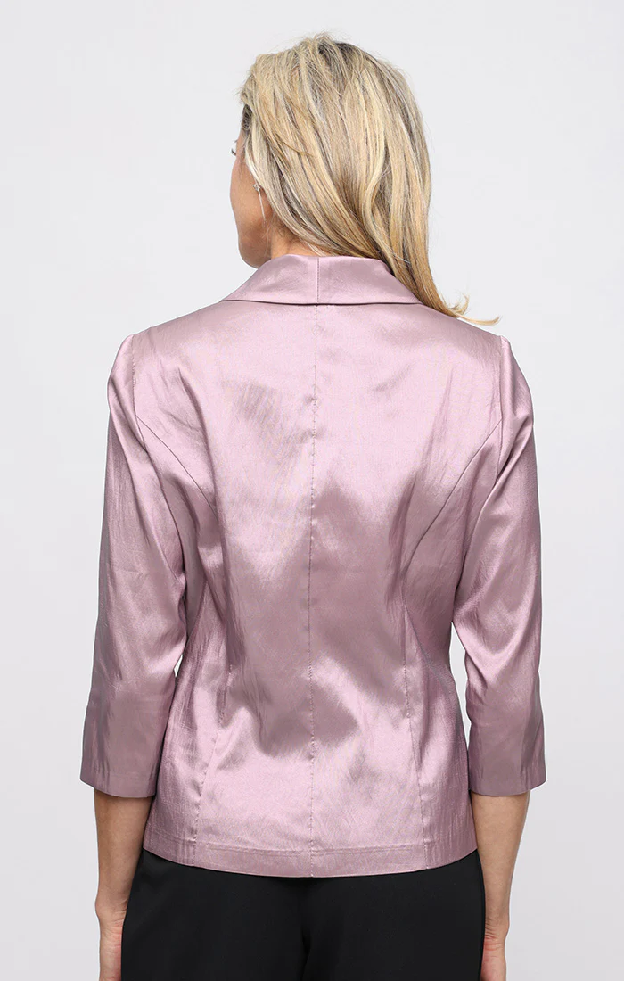Taffeta Blouse with Collar and Decorative Side Closure - Image 2