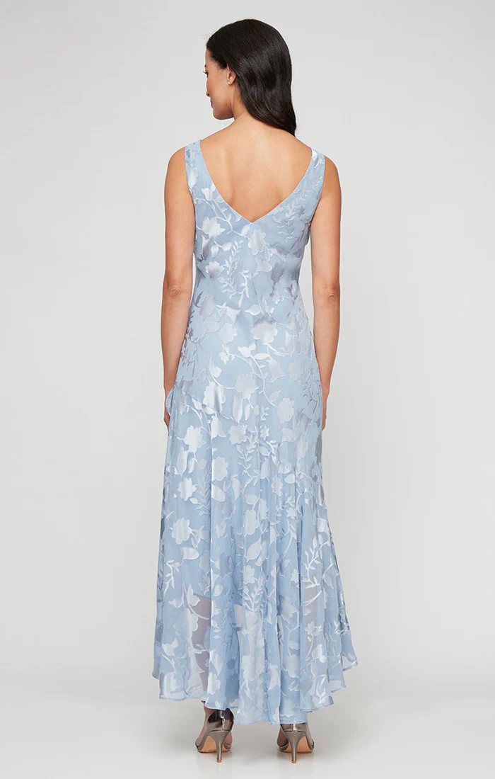Regular - Chiffon Jacket Dress with High/Low Tulip Hem Skirt & Open Cascade Jacket - Image 4