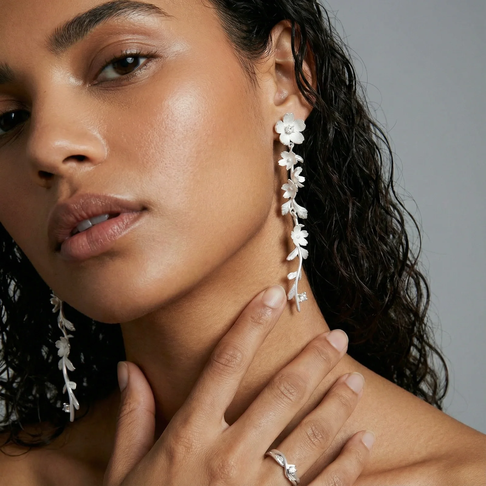 Garden Bloom Drop Earrings - Image 2