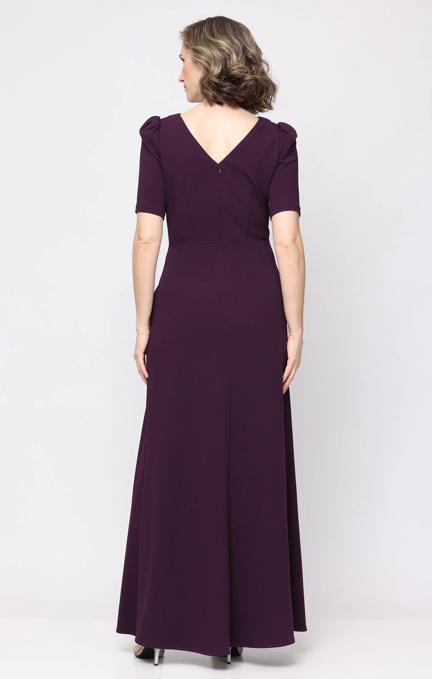 Ashley Stretch Crepe Elbow Sleeve Dress - Image 11