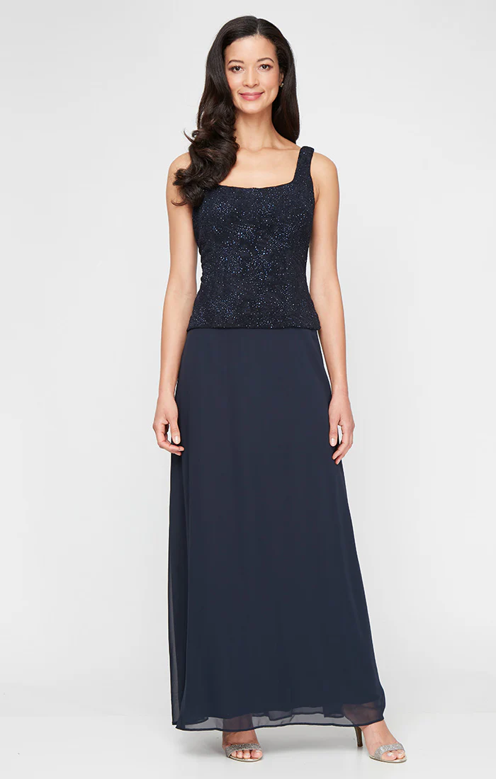 Glitter Jacquard Knit Mandarin-Collar Jacket Dress - Image 3