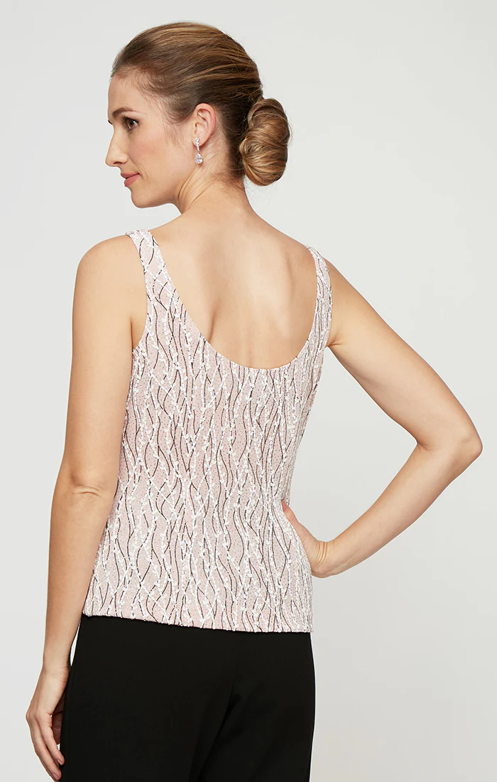 Glitter Knit Mandarin Neck Twinset - Image 2