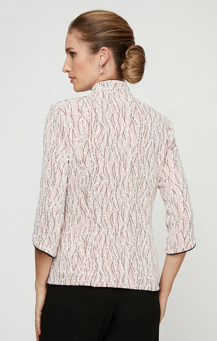 Glitter Knit Mandarin Neck Twinset - Image 3