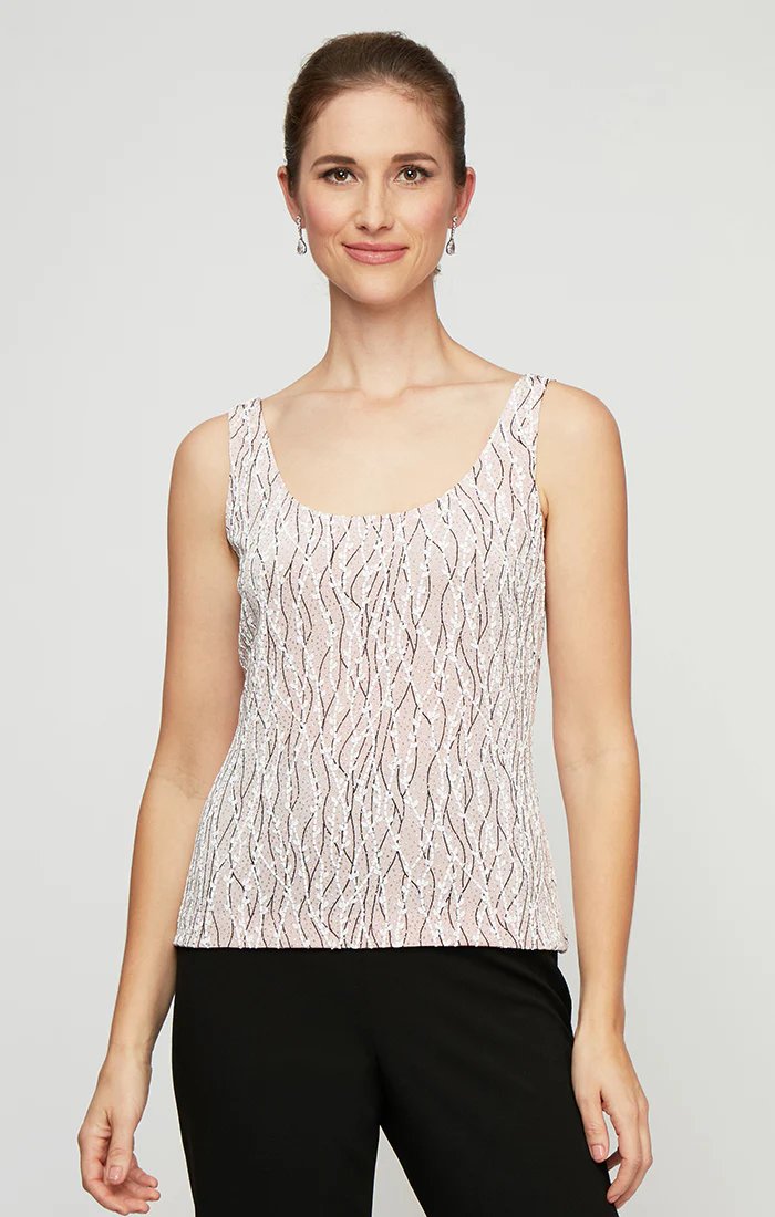 Glitter Knit Mandarin Neck Twinset - Image 4