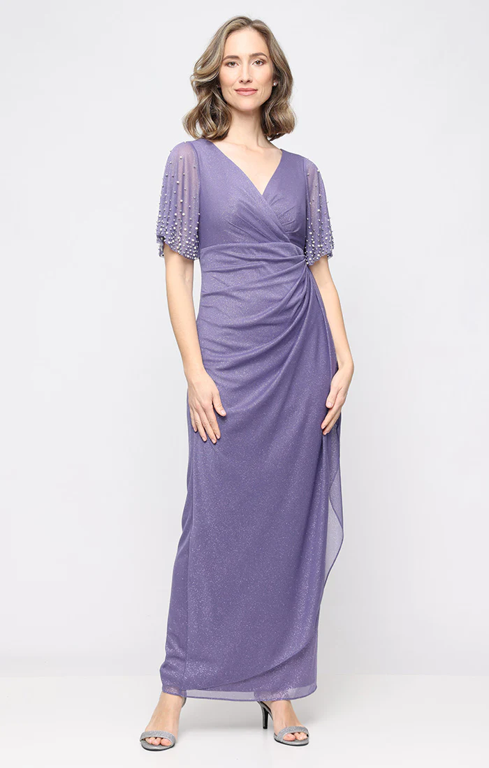 Regular - Gracie Empire Waist Glitter Mesh Dress
