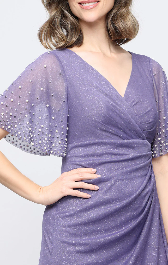Regular - Gracie Empire Waist Glitter Mesh Dress - Image 2