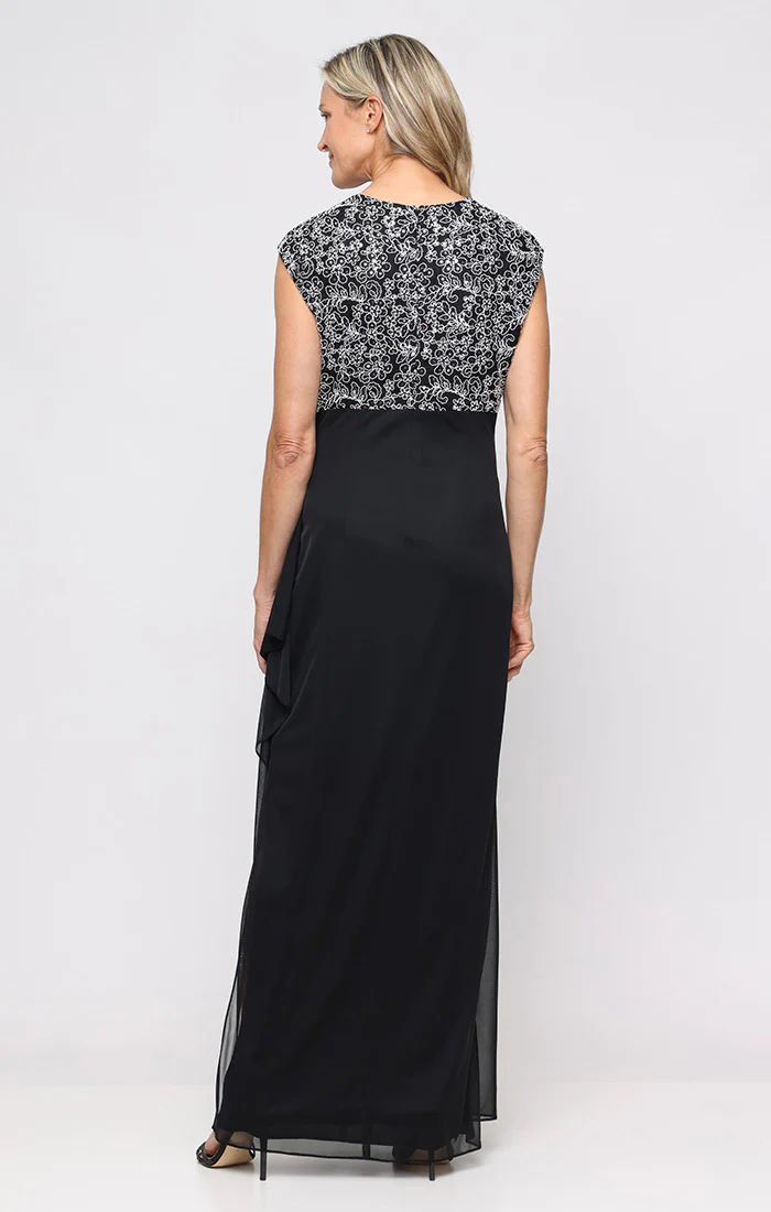 Regular - Empire Waist Dress with Corded Lace Bodice Detail - Image 3