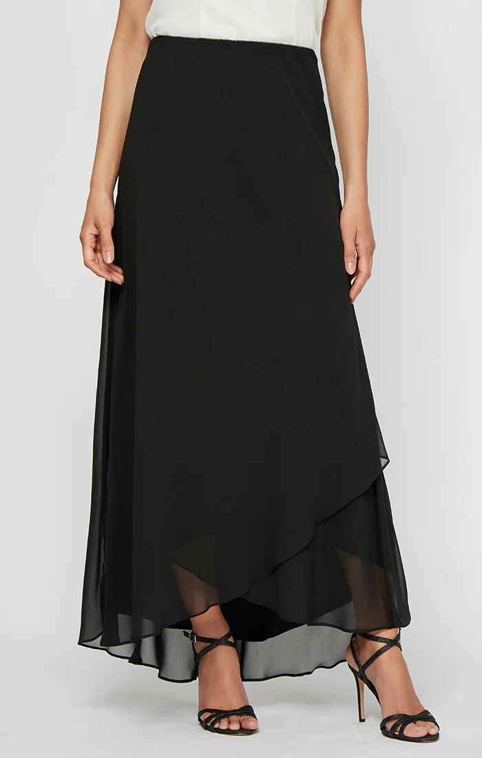 Chiffon Tulip-Hem Long Skirt