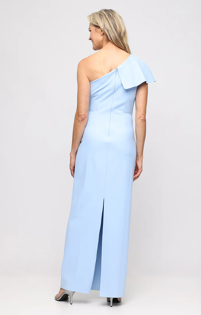 Regular - One Shoulder Contour Dress with Foldover One-Shoulder Cuff Neckline - Image 3