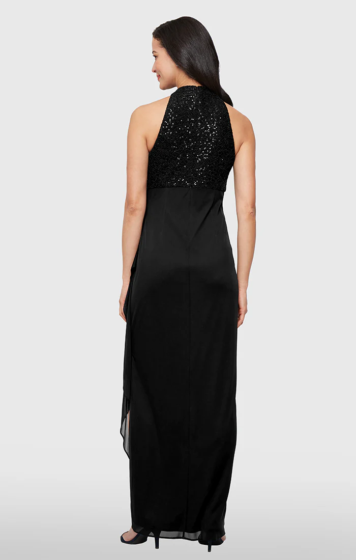 Corded Lace Halter Neck Dress - Image 3