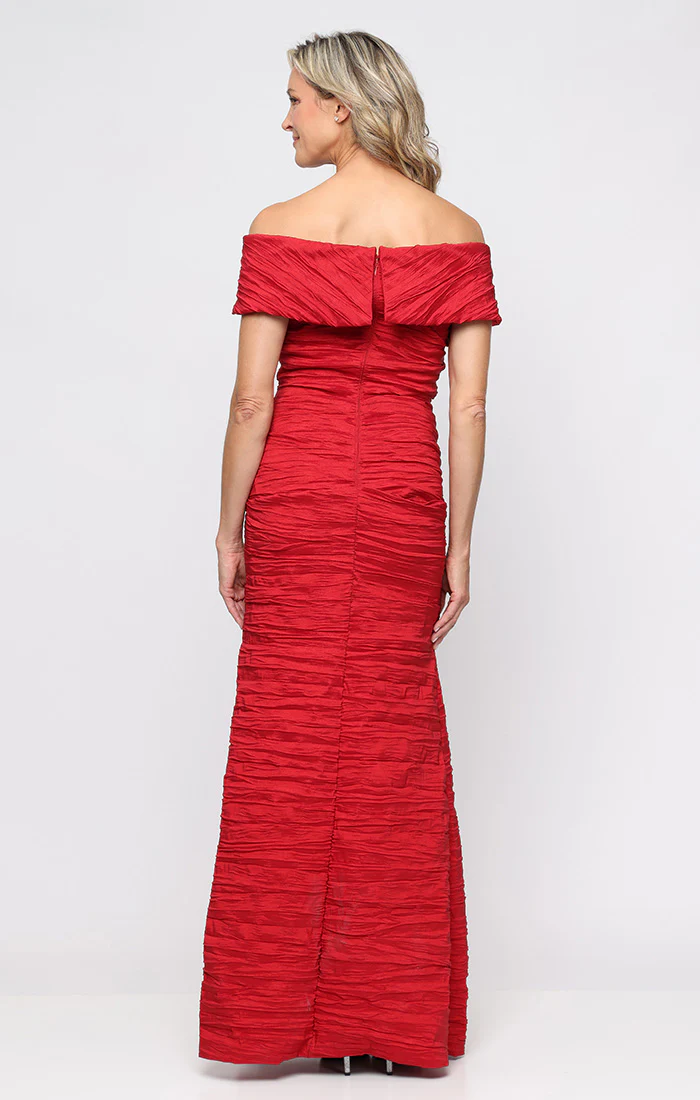 Crinkle Stretch Taffeta Off-the-Shoulder Gown - Image 10