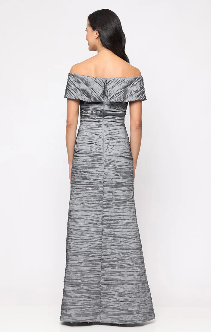 Crinkle Stretch Taffeta Off-the-Shoulder Gown - Image 2