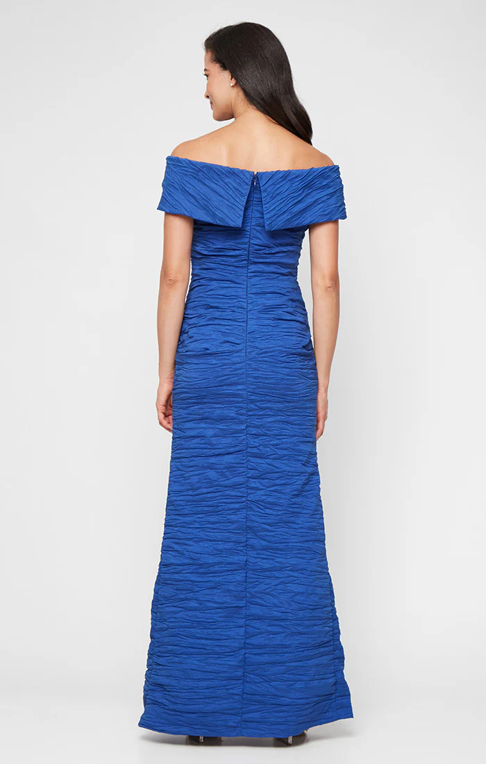 Crinkle Stretch Taffeta Off-the-Shoulder Gown - Image 5
