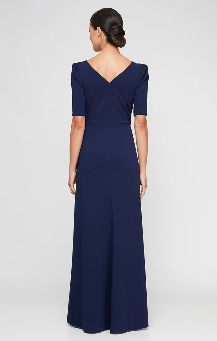 Petite Ashley Stretch Crepe Elbow Sleeve Dress - Image 2