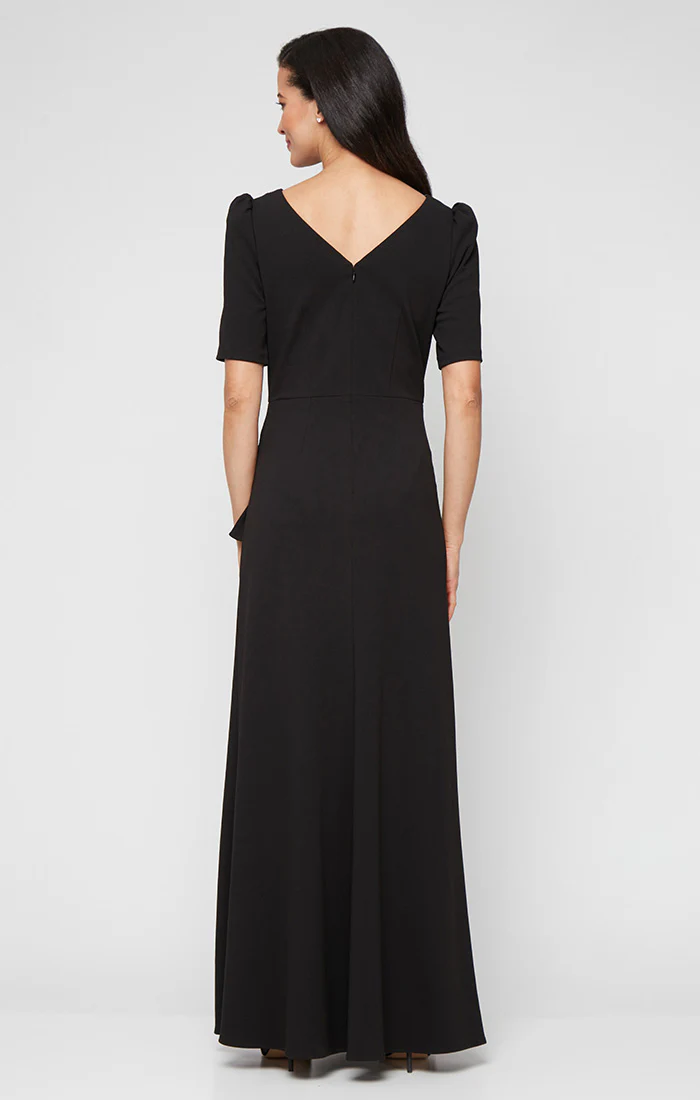 Petite Ashley Stretch Crepe Elbow Sleeve Dress - Image 4