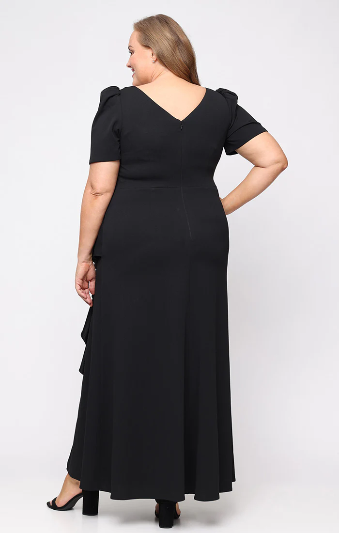 Plus Ashley Stretch Crepe Elbow Sleeve Dress - Image 3