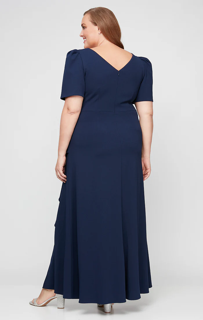 Plus Ashley Stretch Crepe Elbow Sleeve Dress - Image 5
