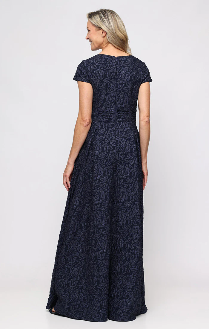 Paulina Embossed Crepe Ballgown - Image 3