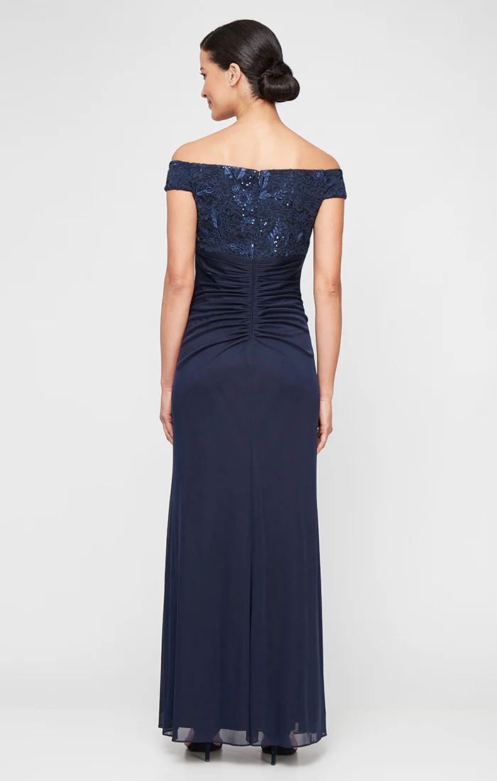 Regular - Embroidered Lace Off the Shoulder Dress - Image 3