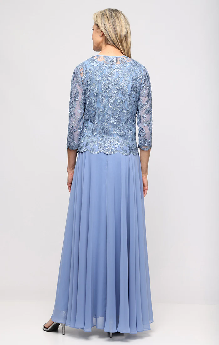 Petite Long Mock Jacket Dress with Scoop Neckline - Image 4