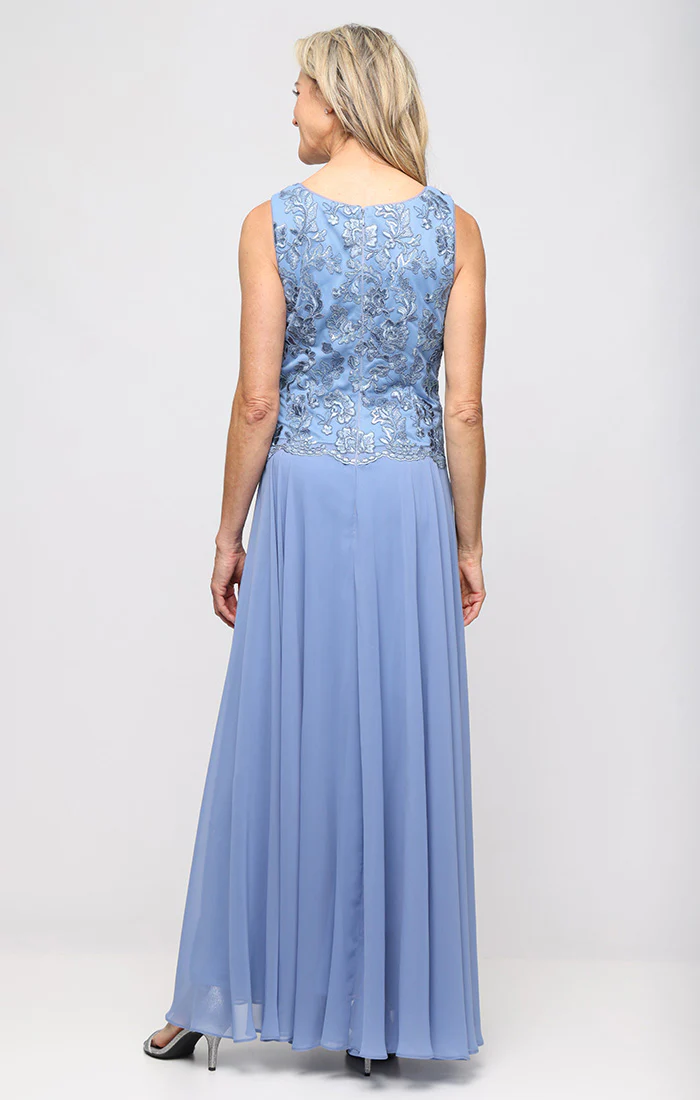 Regular - Long Mock Jacket Dress with Scoop Neckline - Image 5