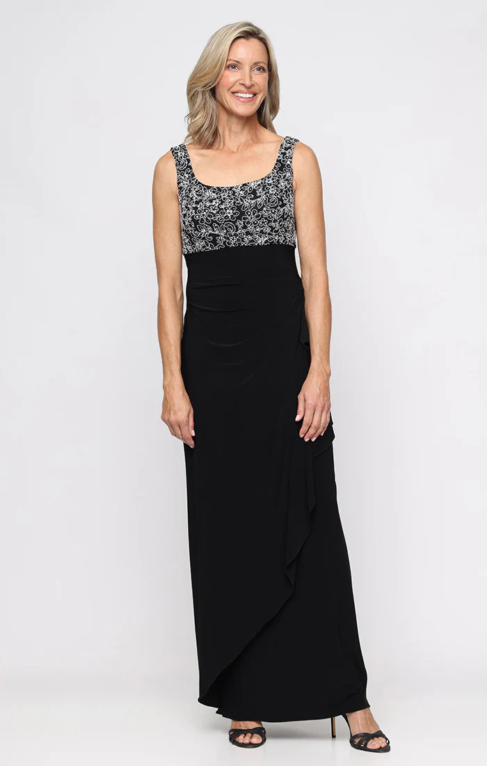 Regular - Empire Waist Corded Lace Dress with Bolero Jacket - Image 2