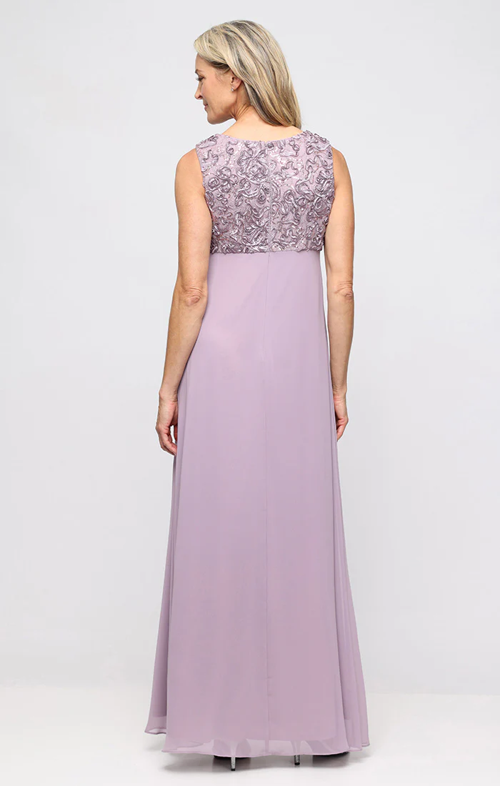 Empire Waist Dress with Soutache Lace Bodice & Jacket - Image 13