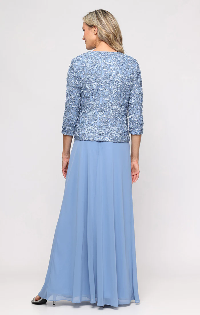 Empire Waist Dress with Soutache Lace Bodice & Jacket - Image 17