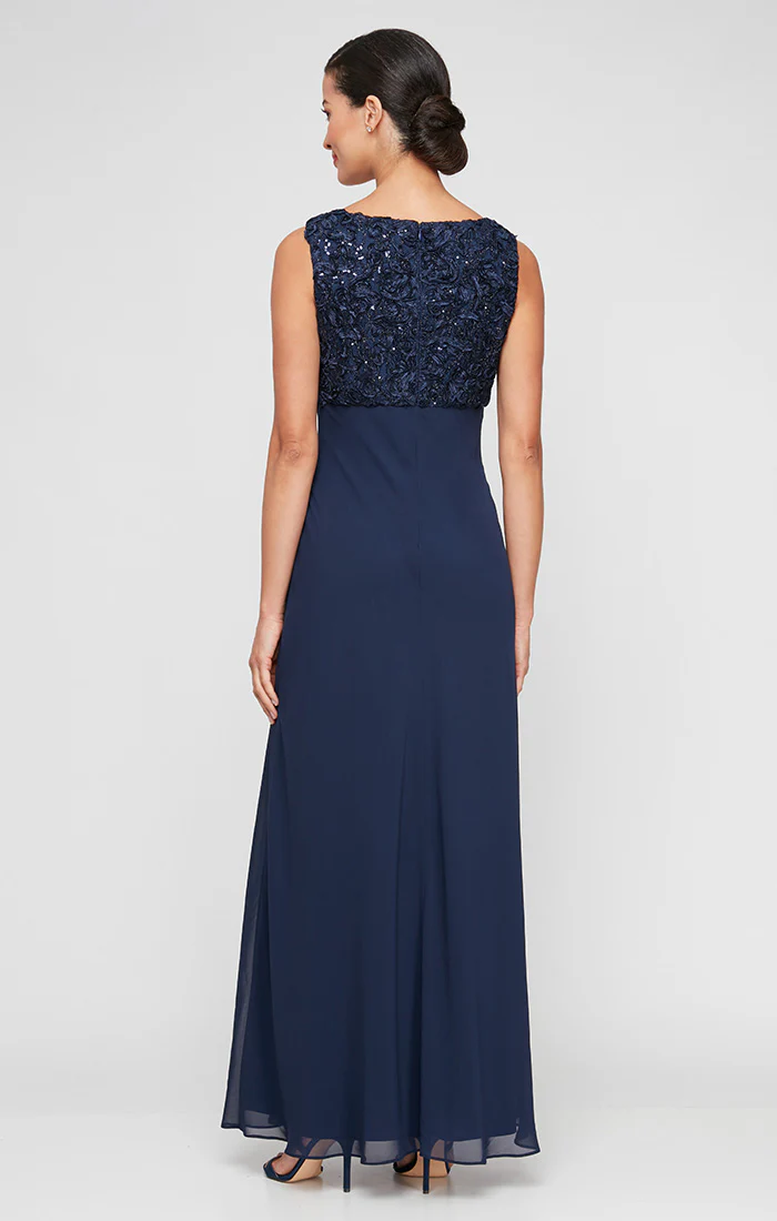 Empire Waist Dress with Soutache Lace Bodice & Jacket - Image 4