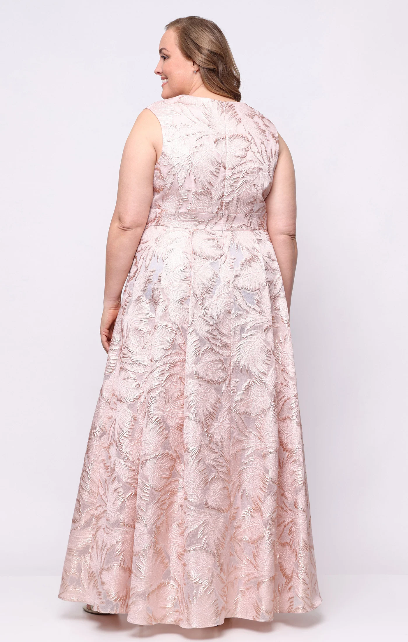 Plus - Long Jacquard Dress - Image 3