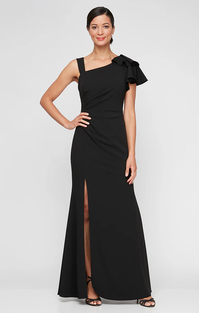 *Fit-and-Flare Crepe Gown - Image 3