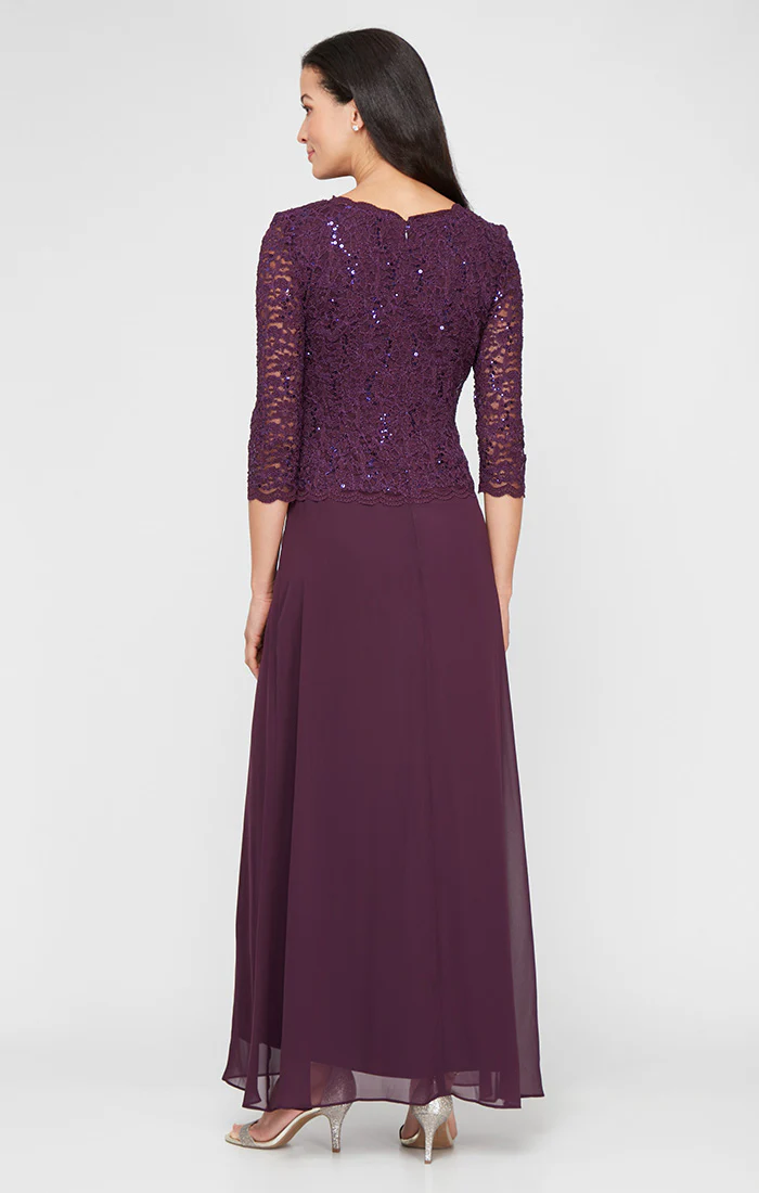 Juliet Sequin Lace & Chiffon Gown - Image 5