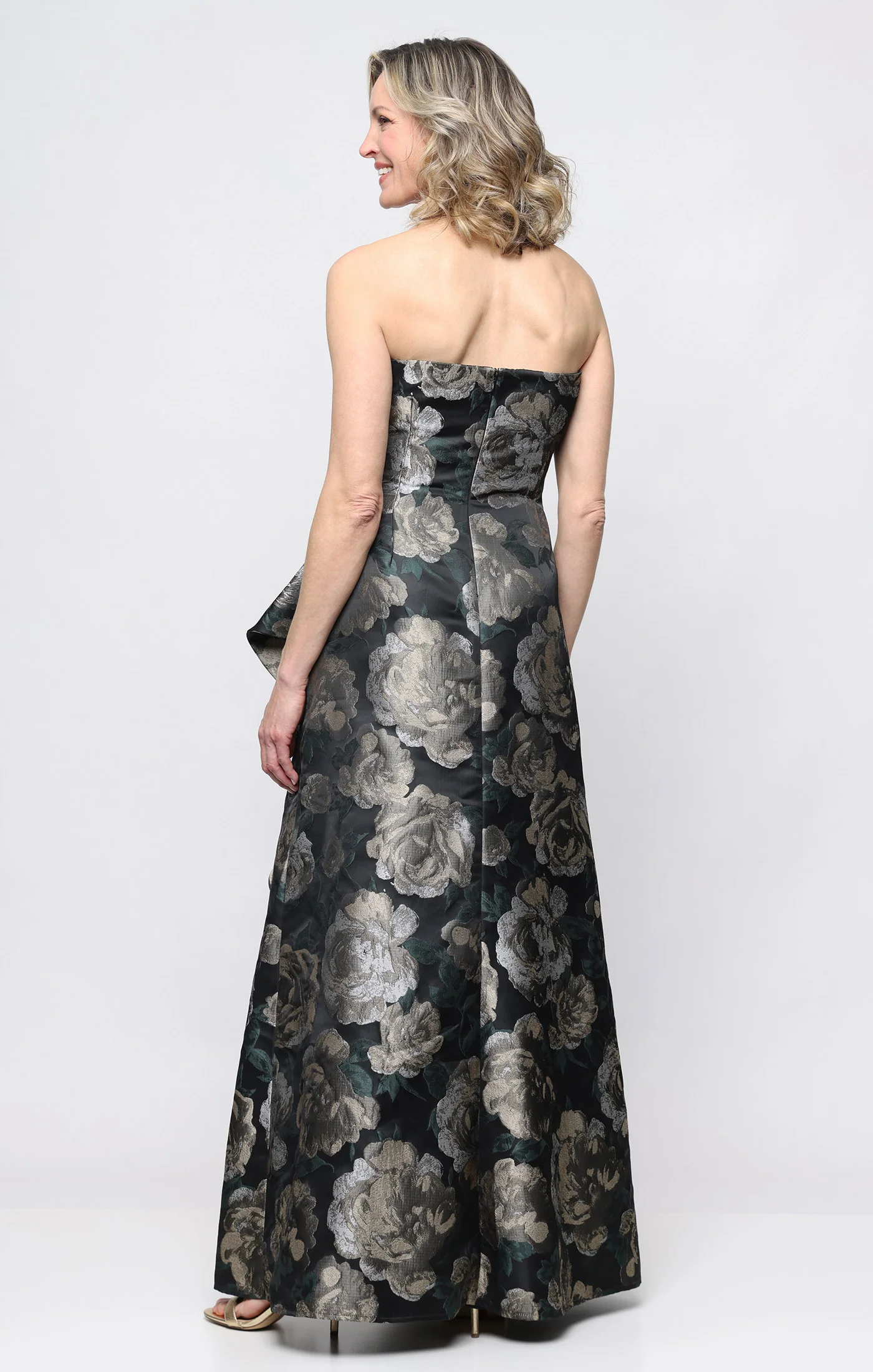 Veronica Strapless Dress with Shawl - Image 4