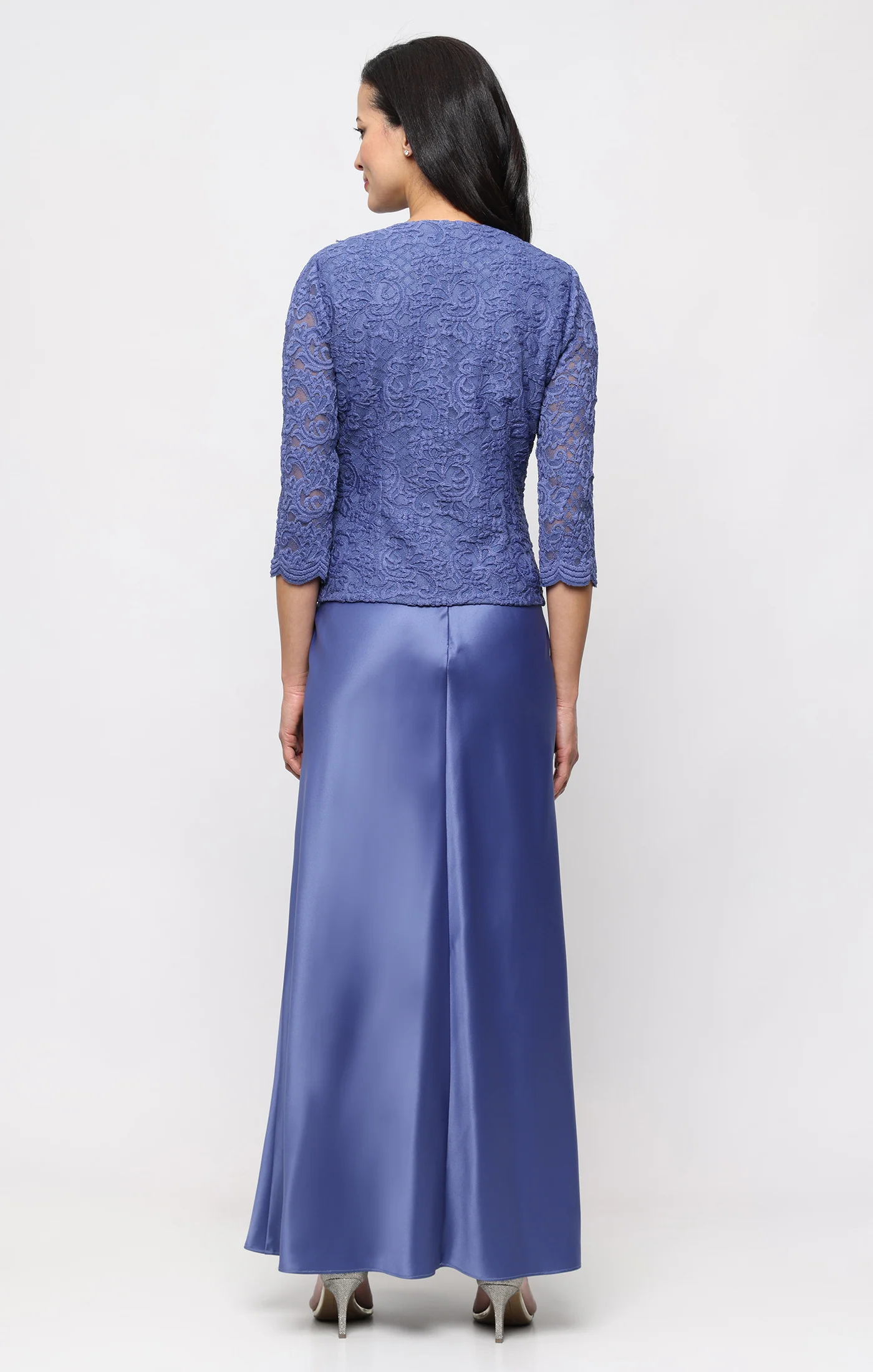 Bethany Glitter Lace Jacket Dress - Image 4