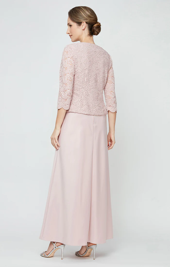 Bethany Glitter Lace Jacket Dress - Image 11