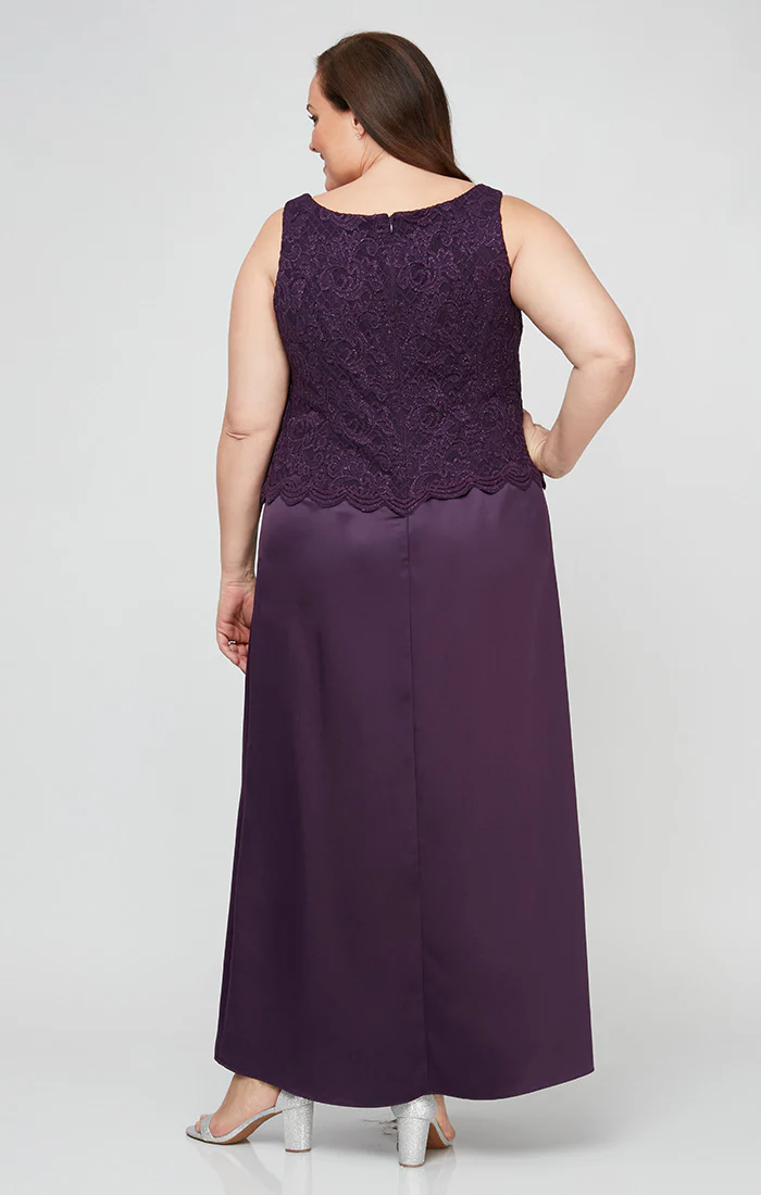 Plus Bethany Glitter Lace Jacket Dress - Image 12