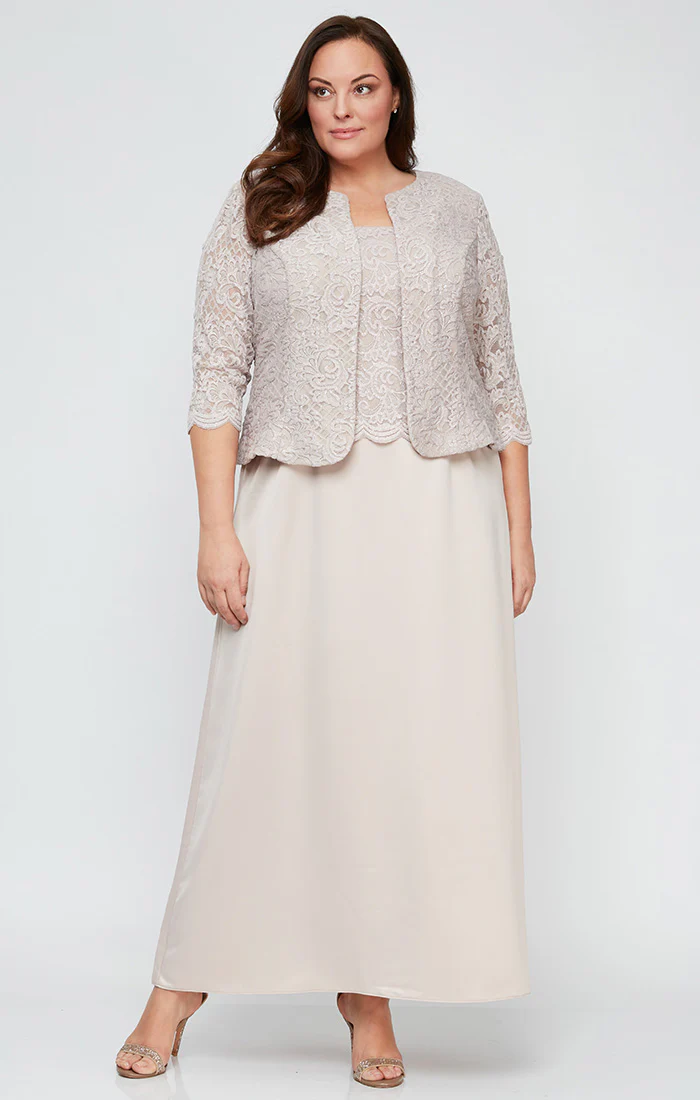 Plus Bethany Glitter Lace Jacket Dress - Image 13