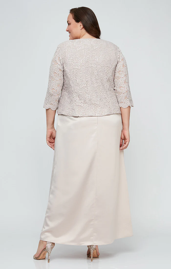 Plus Bethany Glitter Lace Jacket Dress - Image 15
