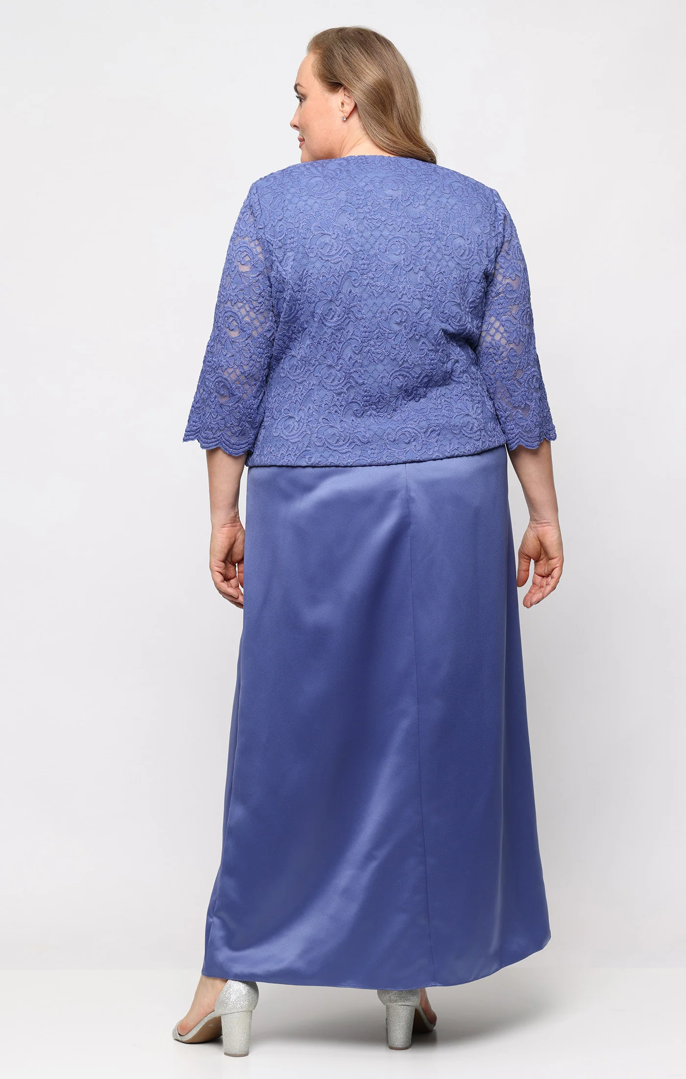 Plus Bethany Glitter Lace Jacket Dress - Image 19