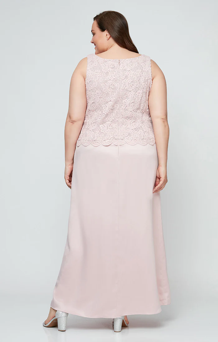 Plus Bethany Glitter Lace Jacket Dress - Image 4