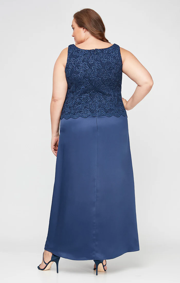 Plus Bethany Glitter Lace Jacket Dress - Image 8
