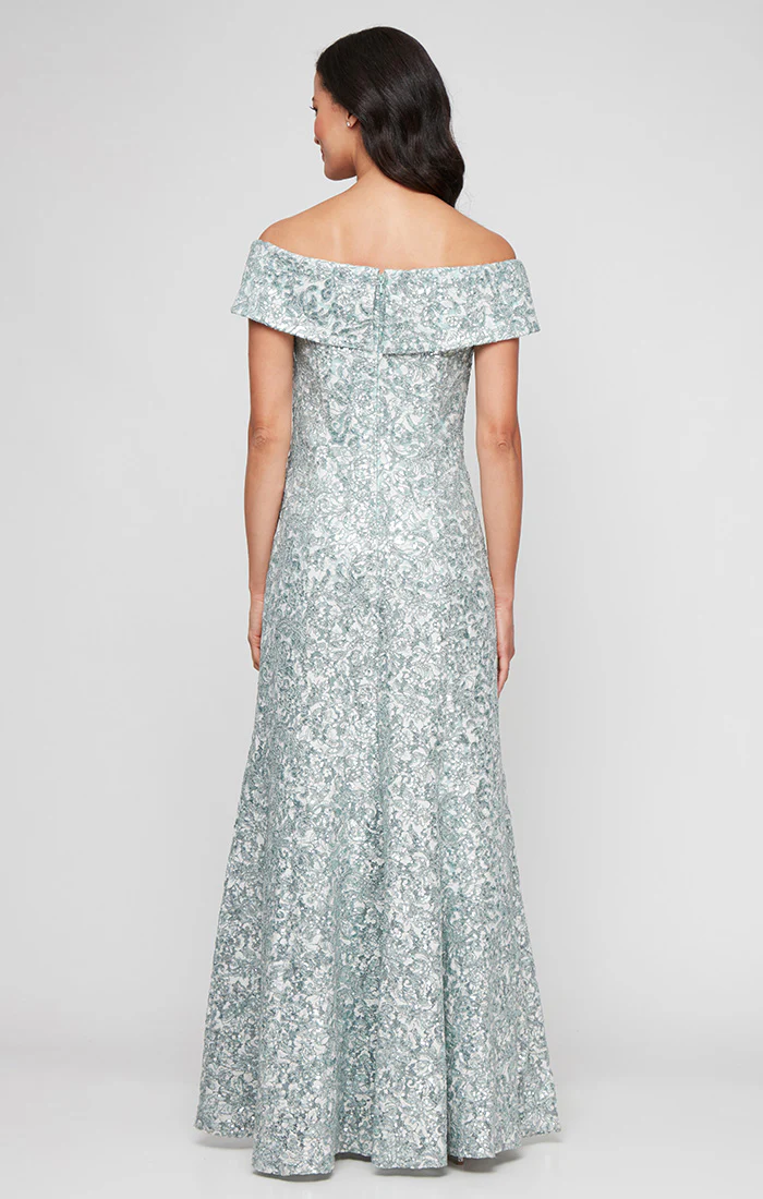 *Corded Lace Off-the-Shoulder Gown - Image 3