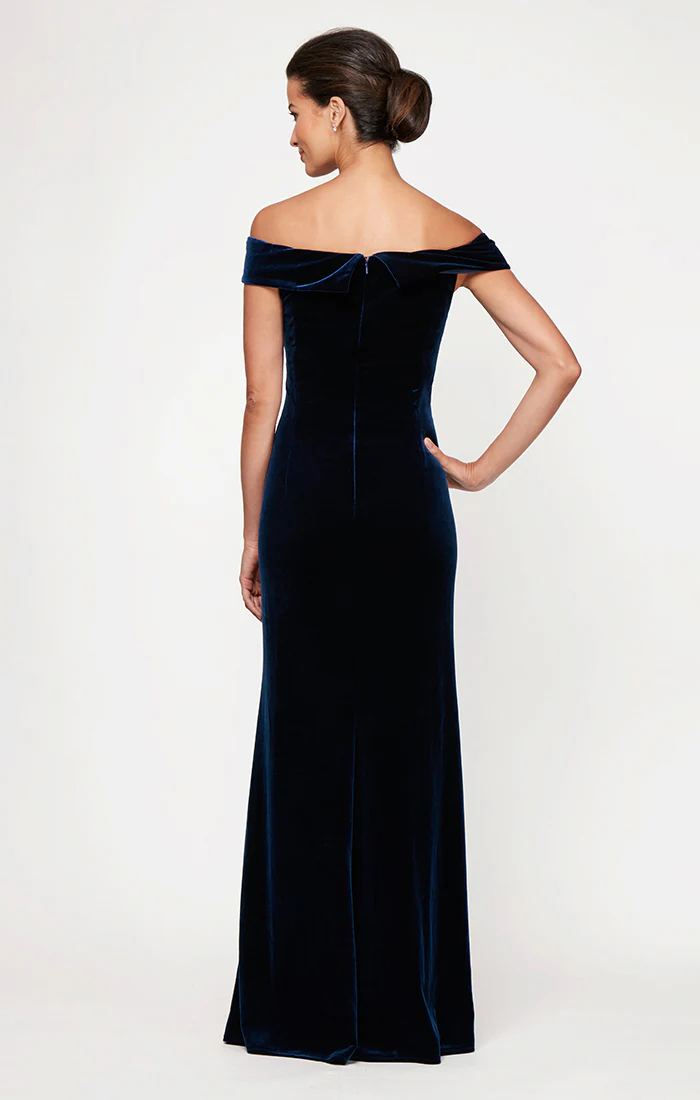 Petite - Sara Velvet OTS Gown - Image 4