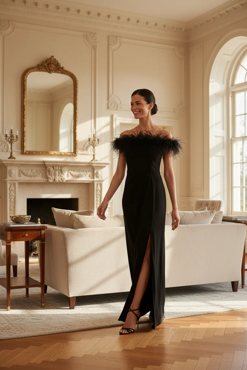 Gianna Off-the-Shoulder Jersey Gown - Image 3