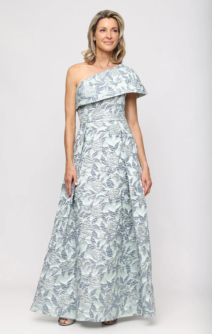 Regular - Meredith One Shoulder Jacquard Gown